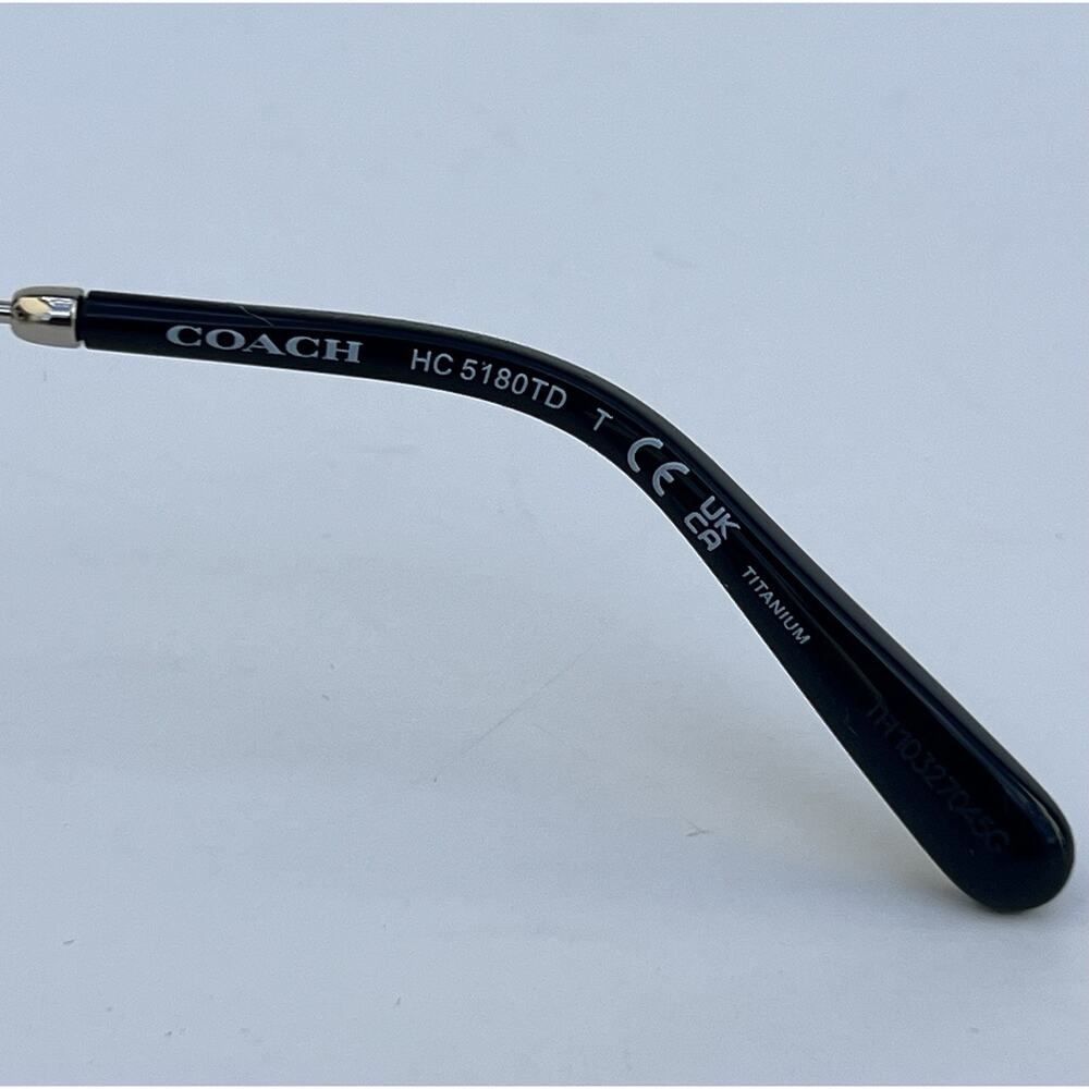 COACH Titanium HC5180TD Shiny Light Gold / Black Lightweight Frames 53 18 145 NW - Picture 12 of 16